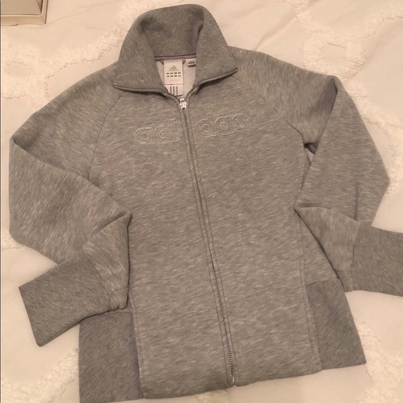 Adidas Zip Front Fitted Sweatshirt - Picture 4 of 7